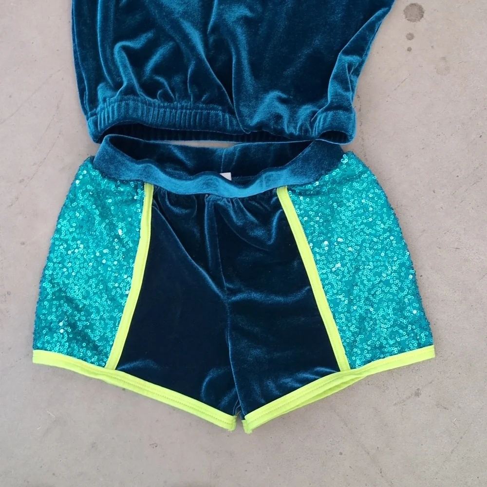 A Wish Come True Girl's Blue Dance Recital Outfit Size S‎